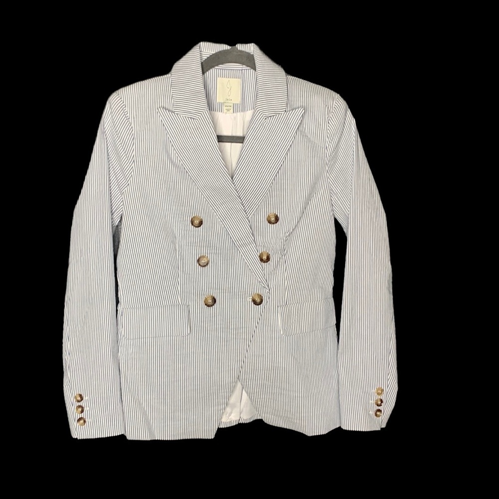 NWOT Joie Blue Seersucker Blazer Size XS